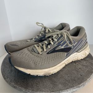 Brooks Adrenaline Grey Blue Tennis Shoes 10